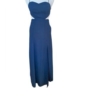 Fame and Partners Long Blue Dress Formal Evening Wedding